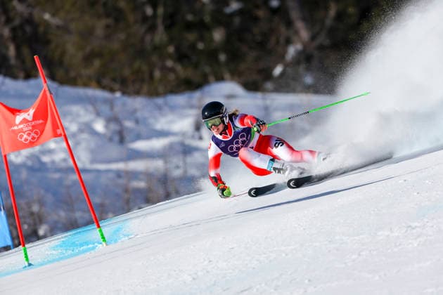 OLYMPICS - Winter Olympic Games, Olympische Spiele, Olympia, OS Milano Cortina 2026 CORTINA D AMPEZZO,ITALY,15.FEB.26 - OLYMPICS, ALPINE SKIING - Winter Olympic Games Milano Cortina 2026, giant slalom, women.. Image shows Camille Rast (SUI).  GEPAxpictures xMaticxKlansek