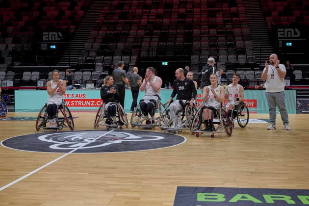 Nürnberg Falcons vs. Allianz Rollers Ulm, Rollstuhl Basketball, 2. Rollstuhl Basketball Bundesliga, Division A, RBBL2 Div A 25 26, Nürnberg, KIA-Metropol-Arena, 93 Nilkas Mayer (Nürnberg Falcons) RBBL2, Nürnberg Falcons vs. Allianz Rollers Ulm Nürnberg KIA-Metropol-Arena Bayern Deutschland