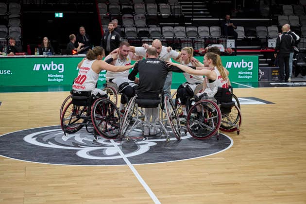 Nürnberg Falcons vs. Allianz Rollers Ulm, Rollstuhl Basketball, 2. Rollstuhl Basketball Bundesliga, Division A, RBBL2 Div A 25 26, Nürnberg, KIA-Metropol-Arena RBBL2, Nürnberg Falcons vs. Allianz Rollers Ulm Nürnberg KIA-Metropol-Arena Bayern Deutschland