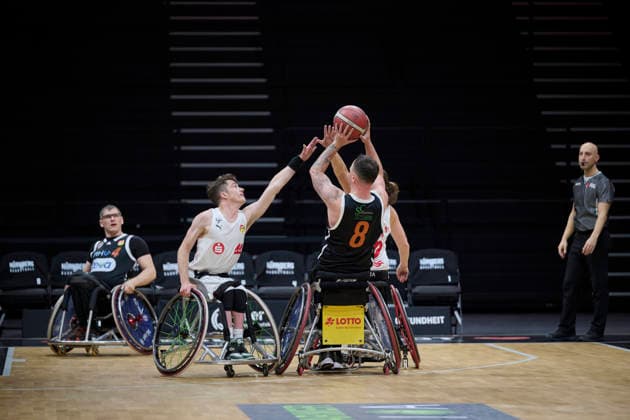 Nürnberg Falcons vs. Allianz Rollers Ulm, Rollstuhl Basketball, 2. Rollstuhl Basketball Bundesliga, Division A, RBBL2 Div A 25 26, Nürnberg, KIA-Metropol-Arena RBBL2, Nürnberg Falcons vs. Allianz Rollers Ulm Nürnberg KIA-Metropol-Arena Bayern Deutschland