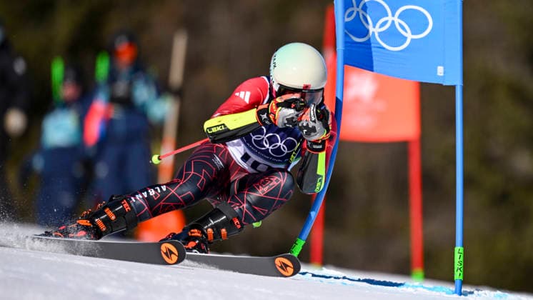 OLYMPICS - Winter Olympic Games, Olympische Spiele, Olympia, OS Milano Cortina 2026 CORTINA D AMPEZZO,ITALY,15.FEB.26 - OLYMPICS, ALPINE SKIING - Winter Olympic Games Milano Cortina 2026, giant slalom, women.. Image shows Lara Colturi (ALB).  GEPAxpictures xAlexanderxSolc