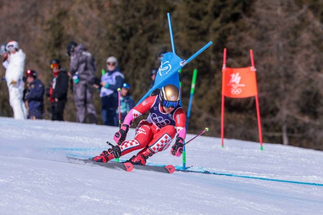 GIOCHI OLIMPICI - Olimpiadi Invernali Milano-Cortina 2026 - Alpine Skiing Women s Giant Slalom Z Ljutic (CRO) during the Olympic Winter games, Winterspiele,Spiele, Summer games Milano-Cortina 2026, Alpine Skiing Women s Giant Slalom on February 15, 2026 at Tofane Alpine Skiing Centre in Cortina d Ampezzo, Italy Cortina D Ampezzo Italy  Copyright: xIPAxSport ABACAx