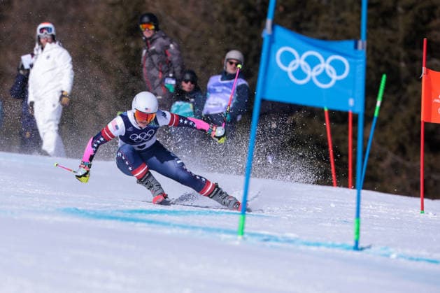 GIOCHI OLIMPICI - Olimpiadi Invernali Milano-Cortina 2026 - Alpine Skiing Women s Giant Slalom P Moltzan (USA) during the Olympic Winter games, Winterspiele,Spiele, Summer games Milano-Cortina 2026, Alpine Skiing Women s Giant Slalom on February 15, 2026 at Tofane Alpine Skiing Centre in Cortina d Ampezzo, Italy Cortina D Ampezzo Italy  Copyright: xIPAxSport ABACAx