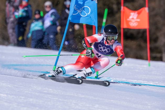 GIOCHI OLIMPICI - Olimpiadi Invernali Milano-Cortina 2026 - Alpine Skiing Women s Giant Slalom C Rast (SUI) during the Olympic Winter games, Winterspiele,Spiele, Summer games Milano-Cortina 2026, Alpine Skiing Women s Giant Slalom on February 15, 2026 at Tofane Alpine Skiing Centre in Cortina d Ampezzo, Italy Cortina D Ampezzo Italy  Copyright: xIPAxSport ABACAx