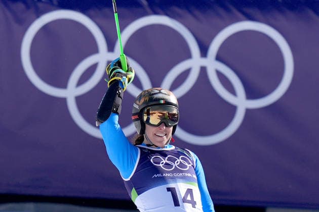 Italy™s Federica Brignone during Alpine Skiing Women s Giant Slalom at the Milano Cortina 2026 Winter Olympics, in Cortina (Italy) February 15 , 2026 (Spada LaPresse)  Copyright: xSpada LaPressex