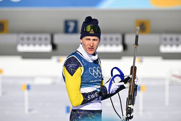 ANTERSELVA, ITALY 20260215 Martin Ponsiluoma during the shooting for the men s 12.5 km pursuit start in biathlon in Anterselva during the Winter Olympics in Milan Cortina, Italy. *** The image is included in the SPORTS PACKAGE. For others PAID IMAGE ** ANTERSELVA ITALY x10030x *** ANTERSELVA, ITALY 20260215 Martin Ponsiluoma during the shooting for the men s 12 5 km pursuit start in biathlon in Anterselva during the Winter Olympics in Milan Cortina, Italy The image is included in the SPORTS PACKAGE For others PAID IMAGE ANTERSELVA ITALY x10030x  Copyright: xJonasxEkströmer TTx 2026 OLYMPICS BIENBALL SHOOT MEN S PURSUE START