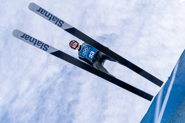 OLYMPICS - Winter Olympic Games, Olympische Spiele, Olympia, OS Milano Cortina 2026 PREDAZZO,ITALY,15.FEB.26 - OLYMPICS, NORDIC SKIING, NORDIC COMBINED, Ski jumping, Skispringen, Ski, nordisch - Winter Olympic Games Milano Cortina 2026, large hill, training. Image shows Einar Luraas Oftebro (NOR).  GEPAxpictures xOliverxLerch