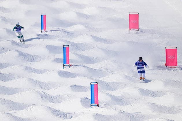 260215 Jackson Harvey of Australia and Walter Wallberg of Sweden compete in men™s freestyle skiing dual moguls during day 9 of the 2026 Winter Olympics on February 15, 2026 in Livigno. Photo: Vegard Grott BILDBYRAN kod VG VG0878 bbeng Olympic Games, Olympische Spiele, Olympia, OS olympics winter olympics os ol olympiska spel vinter-os olympiske leker milano cortina 2026 milan cortina 2026 milano cortina 2026 olympic games milano cortina 2026 winter olympic games milano cortina-os milano cortina-ol vinter-ol freeskiing freeski freestyle friski moguls puckelpist kulekjoring dual sverige australien *** 260215 Jackson Harvey of Australia and Walter Wallberg of Sweden compete in men™s freestyle skiing dual moguls during day 9 of the 2026 Winter Olympics on February 15, 2026 in Livigno Photo Vegard Grott BILDBYRAN kod VG VG0878 bbeng olympic games olympics winter olympics os ol olympiska spel vinter os olympiske leker milano cortina 2026 milan cortina 2026 milano cortina 2026 olympic games milano cortina 2026 winter olympic games milano cortina os milano cortina ol vinter ol freeskiing freeski freestyle friski moguls puckelpist kulekjoring dual sverige australien  Copyright: VEGARDxGRoTT BB260215VG010