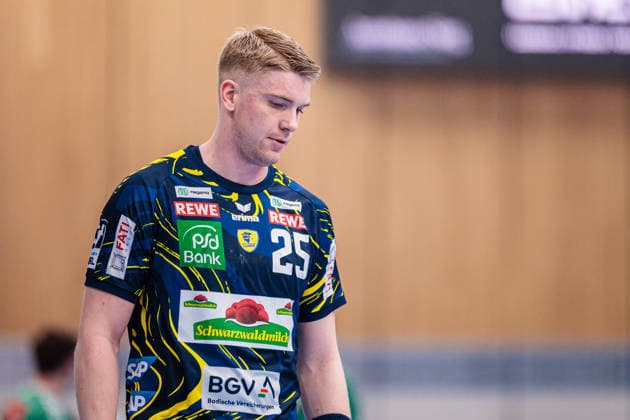 Handball, HBL, GWD Minden - Rhein-Neckar Löwen #2 Haukur Thrastarson (Rhein-Neckar Loewen, 25) GER, GWD Minden vs. Rhein-Neckar Loewen, Handball, 1. Bundesliga, 21. Spieltag, Spielzeit 2025 2026, 14.02.2026 GER, GWD Minden vs. Rhein-Neckar Loewen, Handball, 1. Bundesliga, 21. Spieltag, Spielzeit 2025 2026, 14.02.2026 Minden Copyright: xEibner-Pressefoto JanxRollingerx EP_JSK