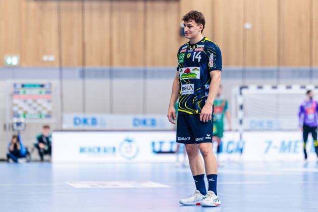 Handball, HBL, GWD Minden - Rhein-Neckar Löwen #2 Gino Steenaerts (Rhein-Neckar Loewen, 14) GER, GWD Minden vs. Rhein-Neckar Loewen, Handball, 1. Bundesliga, 21. Spieltag, Spielzeit 2025 2026, 14.02.2026 GER, GWD Minden vs. Rhein-Neckar Loewen, Handball, 1. Bundesliga, 21. Spieltag, Spielzeit 2025 2026, 14.02.2026 Minden Copyright: xEibner-Pressefoto JanxRollingerx EP_JSK