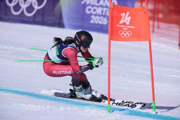 GIOCHI OLIMPICI - Olimpiadi Invernali Milano-Cortina 2026 - Alpine Skiing Women s Giant Slalom S Brunner (AUT) during the Olympic Winter games, Winterspiele,Spiele, Summer games Milano-Cortina 2026, Alpine Skiing Women s Giant Slalom on February 15, 2026 at Tofane Alpine Skiing Centre in Cortina d Ampezzo, Italy Cortina D Ampezzo Italy  Copyright: xIPAxSport ABACAx