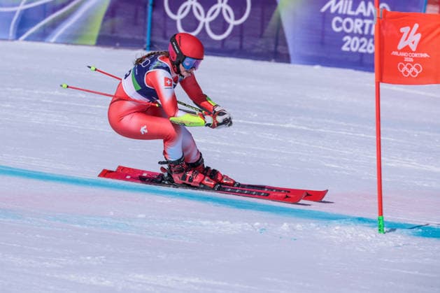 GIOCHI OLIMPICI - Olimpiadi Invernali Milano-Cortina 2026 - Alpine Skiing Women s Giant Slalom S Piller (SUI) during the Olympic Winter games, Winterspiele,Spiele, Summer games Milano-Cortina 2026, Alpine Skiing Women s Giant Slalom on February 15, 2026 at Tofane Alpine Skiing Centre in Cortina d Ampezzo, Italy Cortina D Ampezzo Italy  Copyright: xIPAxSport ABACAx
