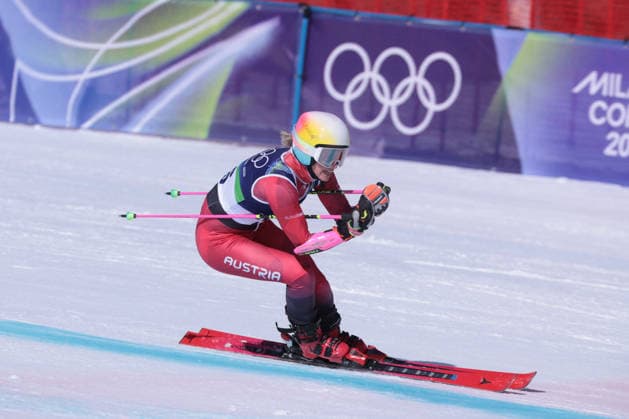 GIOCHI OLIMPICI - Olimpiadi Invernali Milano-Cortina 2026 - Alpine Skiing Women s Giant Slalom N Astner (AUT) during the Olympic Winter games, Winterspiele,Spiele, Summer games Milano-Cortina 2026, Alpine Skiing Women s Giant Slalom on February 15, 2026 at Tofane Alpine Skiing Centre in Cortina d Ampezzo, Italy Cortina D Ampezzo Italy  Copyright: xIPAxSport ABACAx