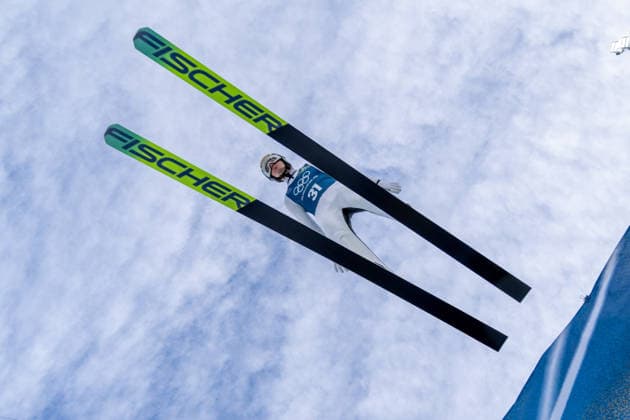 OLYMPICS - Winter Olympic Games, Olympische Spiele, Olympia, OS Milano Cortina 2026 PREDAZZO,ITALY,15.FEB.26 - OLYMPICS, NORDIC SKIING, NORDIC COMBINED, Ski jumping, Skispringen, Ski, nordisch - Winter Olympic Games Milano Cortina 2026, large hill, training. Image shows Thomas Rettenegger (AUT).  GEPAxpictures xOliverxLerch