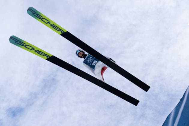 OLYMPICS - Winter Olympic Games, Olympische Spiele, Olympia, OS Milano Cortina 2026 PREDAZZO,ITALY,15.FEB.26 - OLYMPICS, NORDIC SKIING, NORDIC COMBINED, Ski jumping, Skispringen, Ski, nordisch - Winter Olympic Games Milano Cortina 2026, large hill, training. Image shows Jiri Konvalinka (CZE).  GEPAxpictures xOliverxLerch