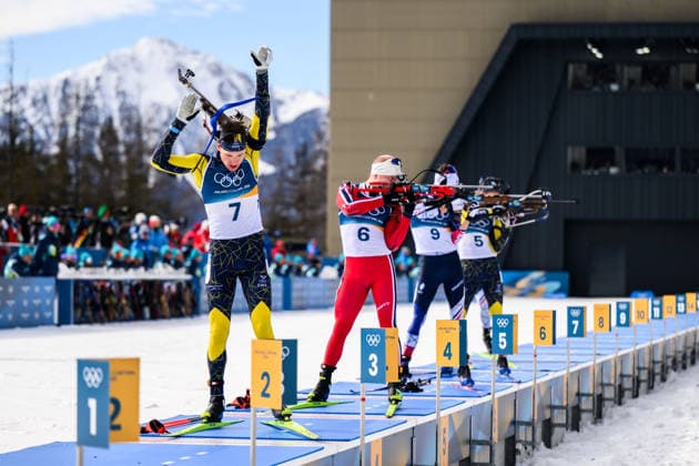 260215 Martin Ponsiluoma of Sweden and Johannes Dale-Skjevdal of Norway competes in men s biathlon 12,5 km pursuit during day 9 of the 2026 Winter Olympics on February 15, 2026 in Anterselva. Photo: Mathias Bergeld BILDBYRAN kod MB MB1329 skidskytte biathlon skiskyting Olympic Games, Olympische Spiele, Olympia, OS olympics winter olympics os ol olympiska spel vinter-os olympiske leker milano cortina 2026 milan cortina 2026 milano cortina 2026 olympic games milano cortina 2026 winter olympic games milano cortina-os milano cortina-ol vinter-ol 9 bbeng pursuit jaktstart *** 260215 Martin Ponsiluoma of Sweden and Johannes Dale Skjevdal of Norway competes in men s biathlon 12,5 km pursuit during day 9 of the 2026 Winter Olympics on February 15, 2026 in Anterselva Photo Mathias Bergeld BILDBYRAN code MB MB1329 biathlon biathlon olympic games olympics olympics winter olympics os ol olympiska spel vinter os olympiske leker milano cortina 2026 milan cortina 2026 milano cortina 2026 olympic games milano cortina 2026 winter olympic games milano cortina os milano cortina ol vinter ol 9 bbeng pursuit jaktstart  Copyright: MATHIASxBERGELD BB260215MB027
