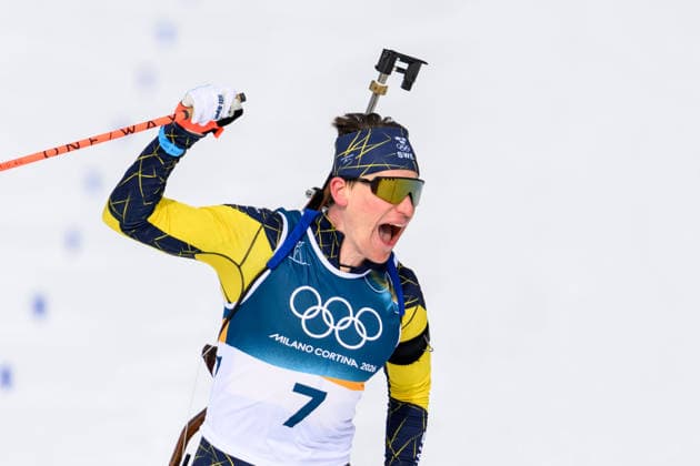 260215 Martin Ponsiluoma of Sweden celebrates winning gold in men s biathlon 12,5 km pursuit during day 9 of the 2026 Winter Olympics on February 15, 2026 in Anterselva. Photo: Jon Olav Nesvold BILDBYRAN COP 217 MB1329 skidskytte biathlon skiskyting Olympic Games, Olympische Spiele, Olympia, OS olympics winter olympics os ol olympiska spel vinter-os olympiske leker milano cortina 2026 milan cortina 2026 milano cortina 2026 olympic games milano cortina 2026 winter olympic games milano cortina-os milano cortina-ol vinter-ol 9 bbeng pursuit jaktstart jubel *** 260215 Martin Ponsiluoma of Sweden celebrates winning gold in men s biathlon 12,5 km pursuit during day 9 of the 2026 Winter Olympics on February 15, 2026 in Anterselva Photo Jon Olav Nesvold BILDBYRAN COP 217 MB1329 biathlon biathlon olympic games olympics winter olympics os ol olympiska spel vinter os olympiske leker milano cortina 2026 milan cortina 2026 milan cortina 2026 olympic games milano cortina 2026 winter olympic games milano cortina os milano cortina ol winter ol 9 bbeng pursuit jaktstart jubel  Copyright: JONxOLAVxNESVOLD BB260215JE035