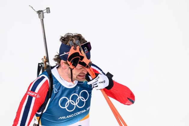 260215 Sturla Holm Laegreid of Norway after winning silver in men s biathlon 12,5 km pursuit during day 9 of the 2026 Winter Olympics on February 15, 2026 in Anterselva. Photo: Jon Olav Nesvold BILDBYRAN COP 217 MB1329 skidskytte biathlon skiskyting Olympic Games, Olympische Spiele, Olympia, OS olympics winter olympics os ol olympiska spel vinter-os olympiske leker milano cortina 2026 milan cortina 2026 milano cortina 2026 olympic games milano cortina 2026 winter olympic games milano cortina-os milano cortina-ol vinter-ol 9 bbeng pursuit jaktstart jubel *** 260215 Sturla Holm Laegreid of Norway after winning silver in men s biathlon 12,5 km pursuit during day 9 of the 2026 Winter Olympics on February 15, 2026 in Anterselva Photo Jon Olav Nesvold BILDBYRAN COP 217 MB1329 biathlon biathlon olympic games olympics olympics winter olympics os ol olympiska spel vinter os olympiske leker milano cortina 2026 milan cortina 2026 milan cortina 2026 olympic games milano cortina 2026 winter olympic games milano cortina os milano cortina ol winter ol 9 bbeng pursuit jaktstart jubel  Copyright: JONxOLAVxNESVOLD BB260215JE041