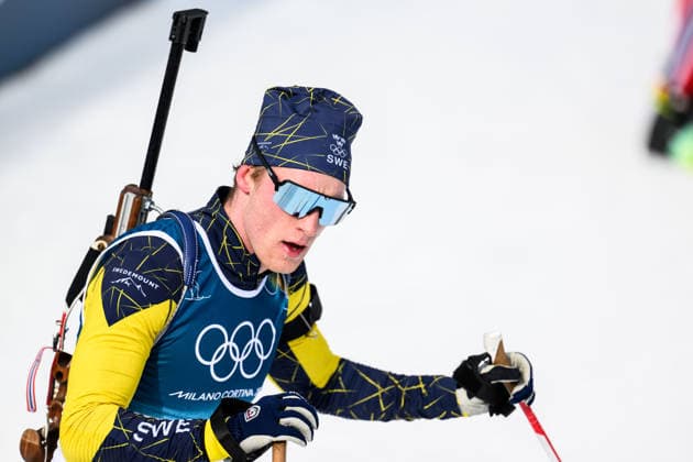 260215 Sebastian Samuelsson of Sweden in men s biathlon 12,5 km pursuit during day 9 of the 2026 Winter Olympics on February 15, 2026 in Anterselva. Photo: Jon Olav Nesvold BILDBYRAN COP 217 MB1329 skidskytte biathlon skiskyting Olympic Games, Olympische Spiele, Olympia, OS olympics winter olympics os ol olympiska spel vinter-os olympiske leker milano cortina 2026 milan cortina 2026 milano cortina 2026 olympic games milano cortina 2026 winter olympic games milano cortina-os milano cortina-ol vinter-ol 9 bbeng pursuit jaktstart *** 260215 Sebastian Samuelsson of Sweden in men s biathlon 12,5 km pursuit during day 9 of the 2026 Winter Olympics on February 15, 2026 in Anterselva Photo Jon Olav Nesvold BILDBYRAN COP 217 MB1329 biathlon biathlon olympic games olympics winter olympics os ol olympiska spel vinter os olympiske leker milano cortina 2026 milan cortina 2026 milano cortina 2026 olympic games milano cortina 2026 winter olympic games milano cortina os milano cortina ol vinter ol 9 bbeng pursuit jaktstart  Copyright: JONxOLAVxNESVOLD BB260215JE043
