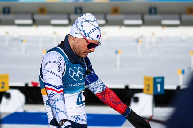 Antholz, Italien 15. Februar 2026: Biathlon Verfolgung Männer 12,5 km - Olympia 2026 Im Bild: Emilien Jacquelin (FRA) Anterselva Biathlon Arena *** Antholz, Italy 15 February 2026 Biathlon Pursuit Men 12.5 km Olympic Games 2026 In the picture Emilien Jacquelin FRA Anterselva Biathlon Arena Copyright: xFotostandx xHettichx