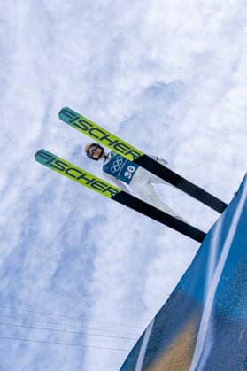 OLYMPICS - Winter Olympic Games, Olympische Spiele, Olympia, OS Milano Cortina 2026 PREDAZZO,ITALY,15.FEB.26 - OLYMPICS, NORDIC SKIING, NORDIC COMBINED, Ski jumping, Skispringen, Ski, nordisch - Winter Olympic Games Milano Cortina 2026, large hill, training. Image shows Johannes Lamparter (AUT).  GEPAxpictures xOliverxLerch