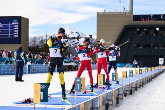 260215 Martin Ponsiluoma of Sweden and Sturla Holm Laegreid of Norway competes in men s biathlon 12,5 km pursuit during day 9 of the 2026 Winter Olympics on February 15, 2026 in Anterselva. Photo: Mathias Bergeld BILDBYRAN kod MB MB1329 skidskytte biathlon skiskyting Olympic Games, Olympische Spiele, Olympia, OS olympics winter olympics os ol olympiska spel vinter-os olympiske leker milano cortina 2026 milan cortina 2026 milano cortina 2026 olympic games milano cortina 2026 winter olympic games milano cortina-os milano cortina-ol vinter-ol 9 bbeng pursuit jaktstart *** 260215 Martin Ponsiluoma of Sweden and Sturla Holm Laegreid of Norway competes in men s biathlon 12,5 km pursuit during day 9 of the 2026 Winter Olympics on February 15, 2026 in Anterselva Photo Mathias Bergeld BILDBYRAN code MB MB1329 biathlon biathlon olympic games olympics olympics winter olympics os ol olympiska spel vinter os olympiske leker milano cortina 2026 milan cortina 2026 milano cortina 2026 olympic games milano cortina 2026 winter olympic games milano cortina os milano cortina ol vinter ol 9 bbeng pursuit jaktstart  Copyright: MATHIASxBERGELD BB260215MB036