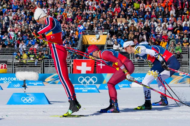 Winter Olympics in Milan Cortina 2026 Val di Fiemme, Italy 20260215. Emil Iversen from Norway during the men s cross-country skiing 4 x 7.5 km relay at Tesero CC-Stadium during the Winter Olympics in Milano Cortina 2026. Photo: Lise Aserud NTB Val di Fiemme Italy EDITORIAL USE ONLY. RESTRICTED USE FOR BETTING COMPANIES Ref:_SPO8dX17YQJ6UA.jpg *** Winter Olympics in Milan Cortina 2026 Val di Fiemme, Italy 20260215 Emil Iversen from Norway during the men s cross country skiing 4 x 7 5 km relay at Tesero CC Stadium during the Winter Olympics in Milano Cortina 2026 Photo Lise Aserud NTB Val di Fiemme Italy EDITORIAL USE ONLY RESTRICTED USE FOR BETTING COMPANIES  Copyright: xLisexAserudx xNTBx