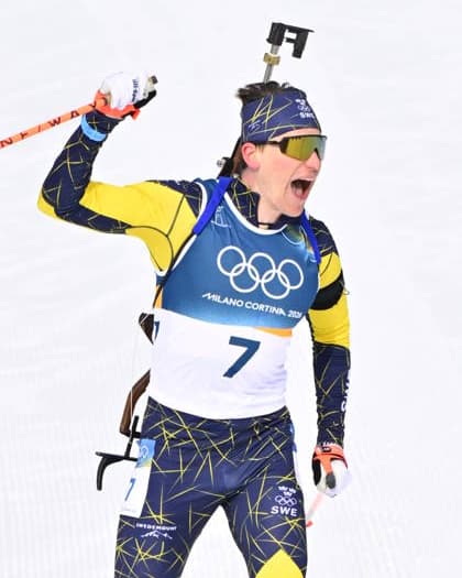 ANTERSELVA, ITALY 20260215 Martin Ponsiluoma at the start of the men s 12.5 km pursuit start in biathlon in Anterselva during the Winter Olympics in Milan Cortina, Italy. *** The image is included in the SPORTS PACKAGE. For others PAID IMAGE ** ANTERSELVA ITALY x10030x *** ANTERSELVA, ITALY 20260215 Martin Ponsiluoma at the start of the men s 12 5 km pursuit start in biathlon in Anterselva during the Winter Olympics in Milan Cortina, Italy The image is included in the SPORTS PACKAGE For others PAID IMAGE ANTERSELVA ITALY x10030x  Copyright: xJonasxEkströmer TTx 2026 OLYMPICS BIENBALL SHOOT MEN S PURSUE START
