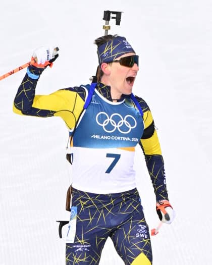 ANTERSELVA, ITALY 20260215 Martin Ponsiluoma at the start of the men s 12.5 km pursuit start in biathlon in Anterselva during the Winter Olympics in Milan Cortina, Italy. *** The image is included in the SPORTS PACKAGE. For others PAID IMAGE ** ANTERSELVA ITALY x10030x *** ANTERSELVA, ITALY 20260215 Martin Ponsiluoma at the start of the men s 12 5 km pursuit start in biathlon in Anterselva during the Winter Olympics in Milan Cortina, Italy The image is included in the SPORTS PACKAGE For others PAID IMAGE ANTERSELVA ITALY x10030x  Copyright: xJonasxEkströmer TTx 2026 OLYMPICS BIENBALL SHOOT MEN S PURSUE START