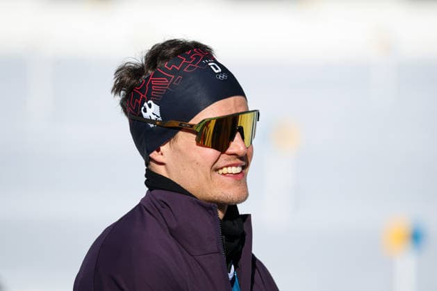 Antholz, Italien 15. Februar 2026: Biathlon Verfolgung Männer 12,5 km - Olympia 2026 Im Bild: Philipp Horn (GER) lächelnd Anterselva Biathlon Arena *** Antholz, Italy 15 February 2026 Biathlon Pursuit Men 12.5 km Olympia 2026 In the picture Philipp Horn GER smiling Anterselva Biathlon Arena Copyright: xFotostandx xHettichx