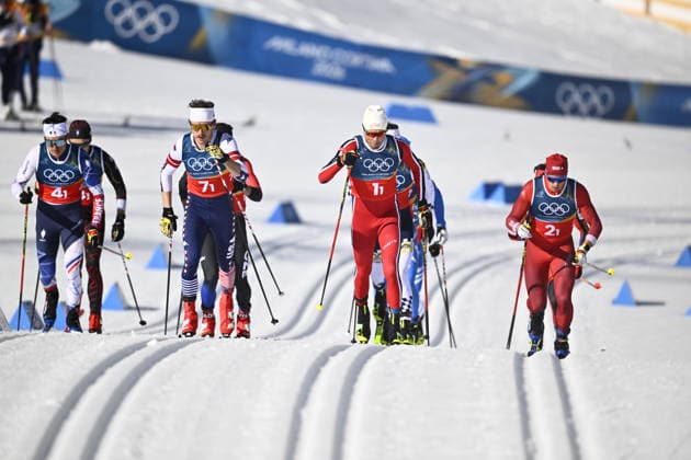 VAL DI FIEMME, ITALIEN 20260215 Norges Emil Iversen (1) pa första sträckan i herrarnas stafett 4 x 7,5 km under vinter-OS pa Tesero längdskidstadion i Val di Fiemme, Italien. *** Bilden ingar i SPORTPAKET. För övriga BETALBILD *** VAL DI FIEMME ITALIEN x10430x *** VAL DI FIEMME, ITALY 20260215 Norways Emil Iversen 1 on the first leg of the mens 4 x 7.5 km relay during the Winter Olympics at Tesero cross-country stadium in Val di Fiemme, Italy Picture in SPORT PACKAGE For others PAY PICTURE VAL DI FIEMME ITALY x10430x  Copyright: xChristinexOlsson TTx OS 2026 SKIDOR STAFETT HERR
