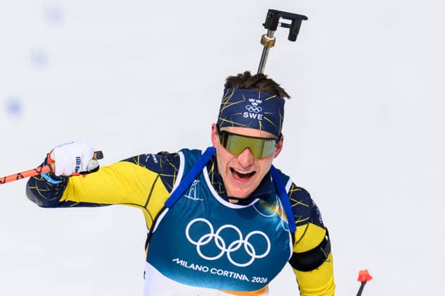 260215 Martin Ponsiluoma of Sweden celebrates winning golf in men s biathlon 12,5 km pursuit during day 9 of the 2026 Winter Olympics on February 15, 2026 in Anterselva. Photo: Jon Olav Nesvold BILDBYRAN COP 217 MB1329 skidskytte biathlon skiskyting Olympic Games, Olympische Spiele, Olympia, OS olympics winter olympics os ol olympiska spel vinter-os olympiske leker milano cortina 2026 milan cortina 2026 milano cortina 2026 olympic games milano cortina 2026 winter olympic games milano cortina-os milano cortina-ol vinter-ol 9 bbeng pursuit jaktstart jubel *** 260215 Martin Ponsiluoma of Sweden celebrates winning golf in men s biathlon 12,5 km pursuit during day 9 of the 2026 Winter Olympics on February 15, 2026 in Anterselva Photo Jon Olav Nesvold BILDBYRAN COP 217 MB1329 biathlon biathlon olympic games olympics olympics winter olympics os ol olympiska spel vinter os olympiske leker milano cortina 2026 milan cortina 2026 milan cortina 2026 olympic games milano cortina 2026 winter olympic games milano cortina os milano cortina ol winter ol 9 bbeng pursuit jaktstart jubel  Copyright: JONxOLAVxNESVOLD BB260215JE052