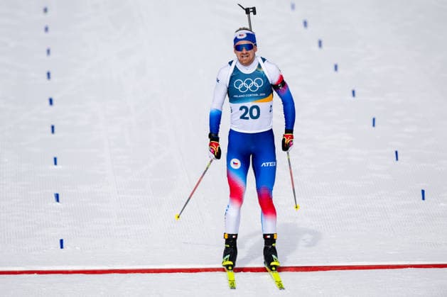 XXV Winter Olympic Games, Olympische Spiele, Olympia, OS in Anterselva, Italy, on February 15, 2026. Biathlon Men s 12.5km Pursuit. Vitezslav Hornig from Czech Republic at the finish line. (CTKxPhoto OndrejxDeml) CTKPhotoP2026021502676  CTKPhotoP2026021502676
