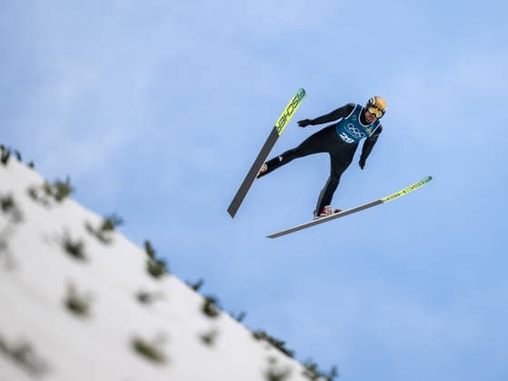 OLYMPICS - Winter Olympic Games, Olympische Spiele, Olympia, OS Milano Cortina 2026 PREDAZZO,ITALY,15.FEB.26 - OLYMPICS, NORDIC SKIING, NORDIC COMBINED, Ski jumping, Skispringen, Ski, nordisch - Winter Olympic Games Milano Cortina 2026, large hill, training. Image shows Johannes Rydzek (GER).  GEPAxpictures xOliverxLerch