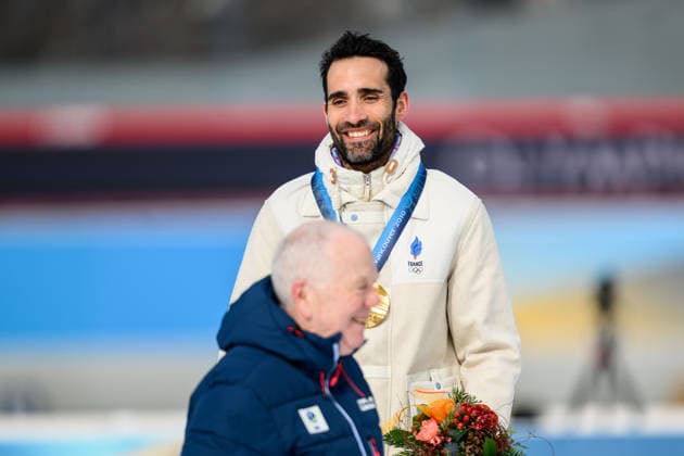 260215 Gold medalist Martin Fourcade of France and Olle Dahlin, president of the IBU during a retroactive medal ceremony for the Vancouver 2010 Winter Olympics, Biathlon men 15km mass start during day 9 of the 2026 Winter Olympics on February 15, 2026 in Anterselva. Photo: Jon Olav Nesvold BILDBYRAN COP 217 MB1329 skidskytte biathlon skiskyting Olympic Games, Olympische Spiele, Olympia, OS olympics winter olympics os ol olympiska spel vinter-os olympiske leker milano cortina 2026 milan cortina 2026 milano cortina 2026 olympic games milano cortina 2026 winter olympic games milano cortina-os milano cortina-ol vinter-ol 9 bbeng pursuit jaktstart *** 260215 Gold medalist Martin Fourcade of France and Olle Dahlin, president of the IBU during a retroactive medal ceremony for the Vancouver 2010 Winter Olympics, Biathlon men 15km mass start during day 9 of the 2026 Winter Olympics on February 15, 2026 in Anterselva Photo Jon Olav Nesvold BILDBYRAN COP 217 MB1329 biathlon biathlon olympic games olympics winter olympics os ol olympic games winter os olympic games milano cortina 2026 milan cortina 2026 milan cortina 2026 milan cortina 2026 olympic games milano cortina 2026 winter olympic games milano cortina os milano cortina ol winter ol 9 bbeng pursuit chase start  Copyright: JONxOLAVxNESVOLD BB260215JE064