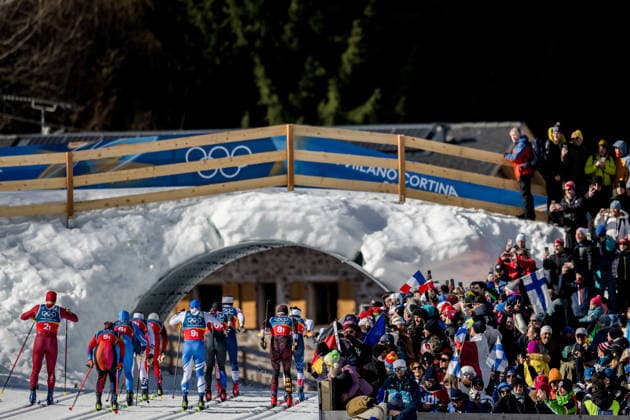 260215 Fans at the men s 4 x 7.5km relay cross-country skiing race during day 9 of the 2026 Winter Olympics on February 15, 2026 in Val di Fiemme. Photo: Maxim Thore BILDBYRAN kod MT MT0983 skidor cross-country skiing langrenn Olympic Games, Olympische Spiele, Olympia, OS olympics winter olympics os ol olympiska spel vinter-os olympiske leker milano cortina 2026 milan cortina 2026 milano cortina 2026 olympic games milano cortina 2026 winter olympic games milano cortina-os milano cortina-ol vinter-ol 9 bbeng herr stafett publik *** 260215 Fans at the men s 4 x 7 5km relay cross country skiing race during day 9 of the 2026 Winter Olympics on February 15, 2026 in Val di Fiemme Photo Maxim Thore BILDBYRAN code MT MT0983 skiing cross country skiing cross country olympic games olympics winter olympics os ol olympic games winter os olympic games milano cortina 2026 milan cortina 2026 milano cortina 2026 olympic games milano cortina 2026 winter olympic games milano cortina os milano cortina ol winter ol 9 bbeng mens relay public  Copyright: MAXIMxTHORE BB260215MT019