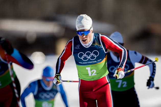 260215 Martin Lowstrom Nyenget of Norway competes in the men s 4 x 7.5km relay cross-country skiing race during day 9 of the 2026 Winter Olympics on February 15, 2026 in Val di Fiemme. Photo: Maxim Thore BILDBYRAN kod MT MT0983 skidor cross-country skiing langrenn Olympic Games, Olympische Spiele, Olympia, OS olympics winter olympics os ol olympiska spel vinter-os olympiske leker milano cortina 2026 milan cortina 2026 milano cortina 2026 olympic games milano cortina 2026 winter olympic games milano cortina-os milano cortina-ol vinter-ol 9 bbeng herr stafett norge *** 260215 Martin Lowstrom Nyenget of Norway competes in the men s 4 x 7 5km relay cross country skiing race during day 9 of the 2026 Winter Olympics on February 15, 2026 in Val di Fiemme Photo Maxim Thore BILDBYRAN kod MT MT0983 skidor cross country skiing langrenn olympic games olympics winter olympics os ol olympiska spel vinter os olympiske leker milano cortina 2026 milan cortina 2026 milano cortina 2026 olympic games milano cortina 2026 winter olympic games milano cortina os milano cortina ol vinter ol 9 bbeng herr relay norge  Copyright: MAXIMxTHORE BB260215MT020