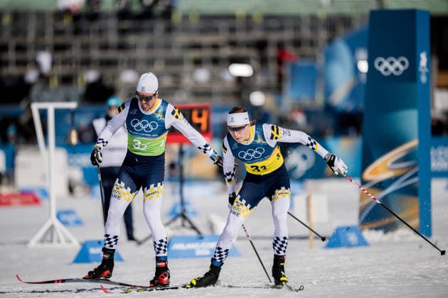 260215 Calle Halfvarsson and William Poromaa of Sweden compete in the men s 4 x 7.5km relay cross-country skiing race during day 9 of the 2026 Winter Olympics on February 15, 2026 in Val di Fiemme. Photo: Maxim Thore BILDBYRAN kod MT MT0983 skidor cross-country skiing langrenn Olympic Games, Olympische Spiele, Olympia, OS olympics winter olympics os ol olympiska spel vinter-os olympiske leker milano cortina 2026 milan cortina 2026 milano cortina 2026 olympic games milano cortina 2026 winter olympic games milano cortina-os milano cortina-ol vinter-ol 9 bbeng herr stafett sverige *** 260215 Calle Halfvarsson and William Poromaa of Sweden compete in the men s 4 x 7 5km relay cross country skiing race during day 9 of the 2026 Winter Olympics on February 15, 2026 in Val di Fiemme Photo Maxim Thore BILDBYRAN kod MT MT0983 skidor cross country skiing langrenn olympic games olympics winter olympics os ol olympiska spel vinter os olympiske leker milano cortina 2026 milan cortina 2026 milano cortina 2026 olympic games milano cortina 2026 winter olympic games milano cortina os milano cortina ol vinter ol 9 bbeng herr stafett sverige  Copyright: MAXIMxTHORE BB260215MT026
