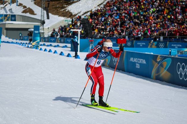 Antholz, Italien 15. Februar 2026: Biathlon Verfolgung Männer 12,5 km - Olympia 2026 Im Bild: Johannes Dale Skjevdal (NOR) am Start. Anterselva Biathlon Arena *** Antholz, Italy 15 February 2026 Biathlon Pursuit Men 12.5 km Olympic Games 2026 In the picture Johannes Dale Skjevdal NOR at the start Anterselva Biathlon Arena Copyright: xFotostandx xHettichx