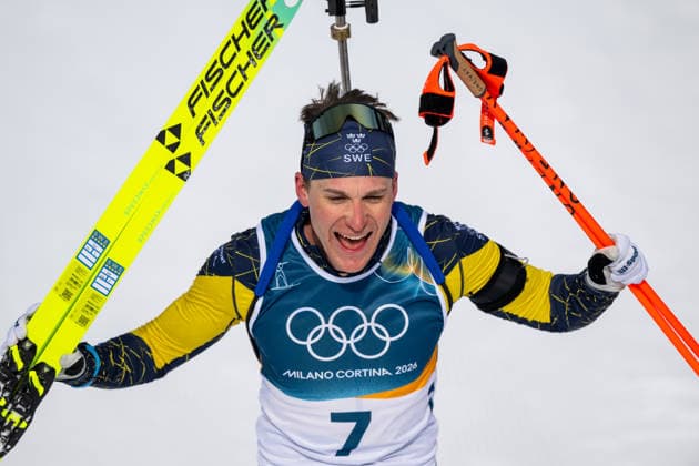 XXV Winter Olympic Games, Olympische Spiele, Olympia, OS in Anterselva, Italy, on February 15, 2026. Biathlon Men s 12.5km Pursuit. Martin Ponsiluoma from Sweden. (CTKxPhoto OndrejxDeml) CTKPhotoP2026021503022  CTKPhotoP2026021503022