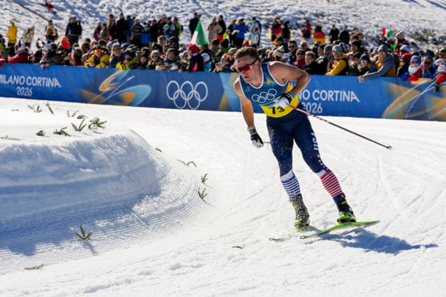 Winter Olympics in Milan Cortina 2026 Val di Fiemme, Italy 20260215. John Steel Hagenbuch from the USA during the men s cross-country 4 x 7.5 km relay at Tesero CC-Stadium during the Winter Olympics in Milano Cortina 2026. Photo: Lise Aserud NTB Val di Fiemme Italy EDITORIAL USE ONLY. RESTRICTED USE FOR BETTING COMPANIES Ref:_SPOepnbQbVr04c.jpg *** Winter Olympics in Milan Cortina 2026 Val di Fiemme, Italy 20260215 John Steel Hagenbuch from the USA during the men s cross country 4 x 7 5 km relay at Tesero CC Stadium during the Winter Olympics in Milano Cortina 2026 Photo Lise Aserud NTB Val di Fiemme Italy EDITORIAL USE ONLY RESTRICTED USE FOR BETTING COMPANIES  Copyright: xLisexAserudx xNTBx
