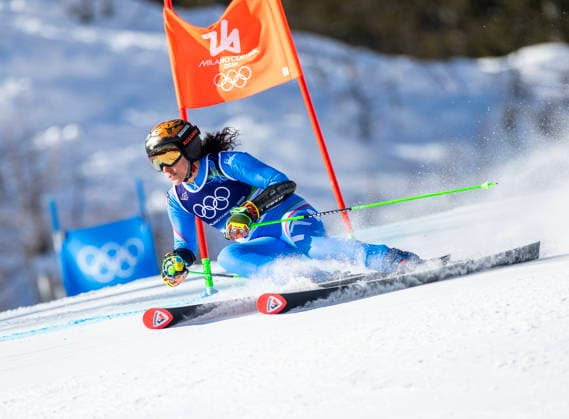 February 15, 2026, Cortina D ampezzo, Lombardy, Italy: Federica Brignone of Italy competes in the Women s Giant Slalom at Tofane Alpine Skiing Centre for the Milano Cortina 2026 Winter Olympics. Cortina D ampezzo Italy - ZUMAsc5_ 20260215_oly_sc5_006 Copyright: xErichxSchlegelx