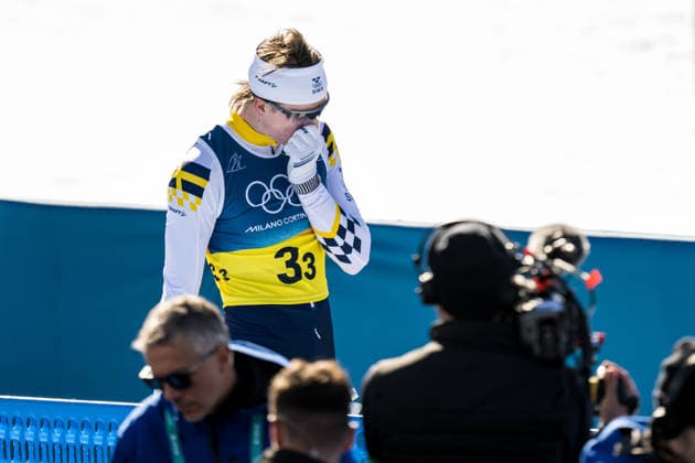 260215 William Poromaa of Sweden after competing in the men s 4 x 7.5km relay cross-country skiing race during day 9 of the 2026 Winter Olympics on February 15, 2026 in Val di Fiemme. Photo: Maxim Thore BILDBYRAN kod MT MT0983 skidor cross-country skiing langrenn Olympic Games, Olympische Spiele, Olympia, OS olympics winter olympics os ol olympiska spel vinter-os olympiske leker milano cortina 2026 milan cortina 2026 milano cortina 2026 olympic games milano cortina 2026 winter olympic games milano cortina-os milano cortina-ol vinter-ol 9 bbeng herr stafett sverige depp *** 260215 William Poromaa of Sweden after competing in the men s 4 x 7 5km relay cross country skiing race during day 9 of the 2026 Winter Olympics on February 15, 2026 in Val di Fiemme Photo Maxim Thore BILDBYRAN kod MT MT0983 skidor cross country skiing langrenn olympic games olympics winter olympics os ol olympiska spel vinter os olympiske leker milano cortina 2026 milan cortina 2026 milano cortina 2026 olympic games milano cortina 2026 winter olympic games milano cortina os milano cortina ol vinter ol 9 bbeng herr relay sverige depp  Copyright: MAXIMxTHORE BB260215MT047