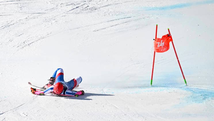 OLYMPICS - Winter Olympic Games, Olympische Spiele, Olympia, OS Milano Cortina 2026 CORTINA D AMPEZZO,ITALY,15.FEB.26 - OLYMPICS, ALPINE SKIING - Winter Olympic Games Milano Cortina 2026, giant slalom, women.. Image shows Camille Cerutti (FRA).  GEPAxpictures xAlexanderxSolc