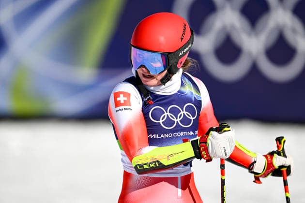 OLYMPICS - Winter Olympic Games, Olympische Spiele, Olympia, OS Milano Cortina 2026 CORTINA D AMPEZZO,ITALY,15.FEB.26 - OLYMPICS, ALPINE SKIING - Winter Olympic Games Milano Cortina 2026, giant slalom, women.. Image shows Sue Piller (SUI).  GEPAxpictures xAlexanderxSolc