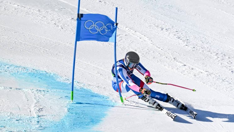 OLYMPICS - Winter Olympic Games, Olympische Spiele, Olympia, OS Milano Cortina 2026 CORTINA D AMPEZZO,ITALY,15.FEB.26 - OLYMPICS, ALPINE SKIING - Winter Olympic Games Milano Cortina 2026, giant slalom, women.. Image shows Doriane Escane (FRA).  GEPAxpictures xAlexanderxSolc
