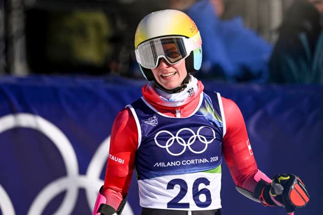 OLYMPICS - Winter Olympic Games, Olympische Spiele, Olympia, OS Milano Cortina 2026 CORTINA D AMPEZZO,ITALY,15.FEB.26 - OLYMPICS, ALPINE SKIING - Winter Olympic Games Milano Cortina 2026, giant slalom, women.. Image shows Nina Astner (AUT).  GEPAxpictures xAlexanderxSolc