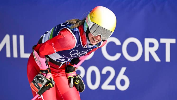 OLYMPICS - Winter Olympic Games, Olympische Spiele, Olympia, OS Milano Cortina 2026 CORTINA D AMPEZZO,ITALY,15.FEB.26 - OLYMPICS, ALPINE SKIING - Winter Olympic Games Milano Cortina 2026, giant slalom, women.. Image shows Nina Astner (AUT).  GEPAxpictures xAlexanderxSolc