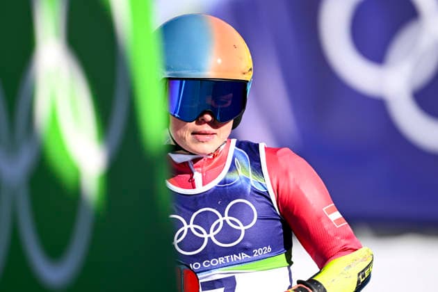 OLYMPICS - Winter Olympic Games, Olympische Spiele, Olympia, OS Milano Cortina 2026 CORTINA D AMPEZZO,ITALY,15.FEB.26 - OLYMPICS, ALPINE SKIING - Winter Olympic Games Milano Cortina 2026, giant slalom, women.. Image shows Julia Scheib (AUT).  GEPAxpictures xAlexanderxSolc