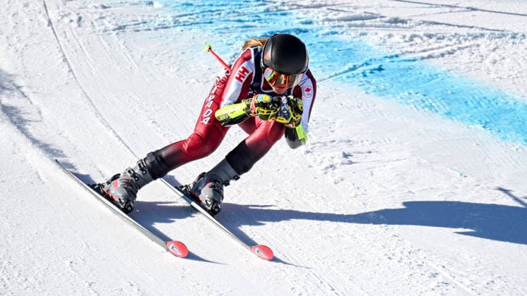 OLYMPICS - Winter Olympic Games, Olympische Spiele, Olympia, OS Milano Cortina 2026 CORTINA D AMPEZZO,ITALY,15.FEB.26 - OLYMPICS, ALPINE SKIING - Winter Olympic Games Milano Cortina 2026, giant slalom, women.. Image shows Valerie Grenier (CAN9.  GEPAxpictures xAlexanderxSolc
